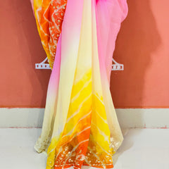 PURE DIAMOND CHIFFON PITTAN WORK SAREE