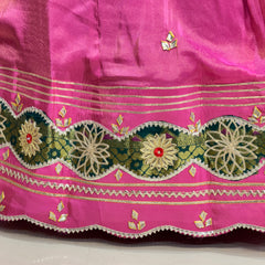 COSMOS TISSUE SILK LEHENGA WITH GHATCHOLA DUPATTA