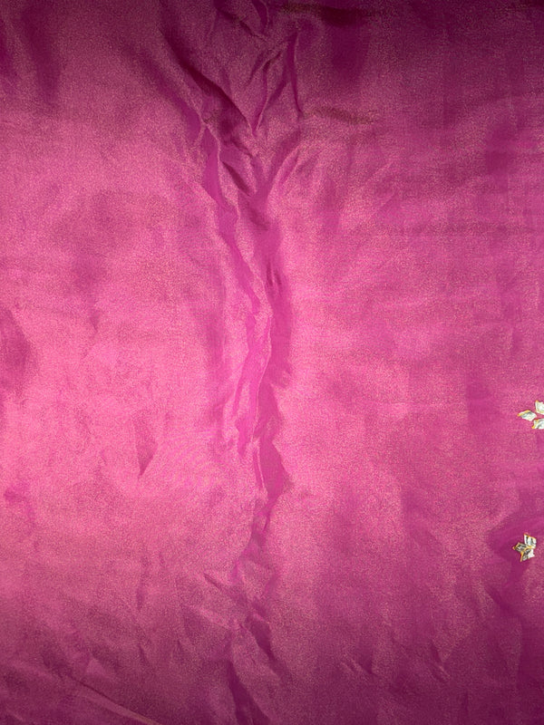 COSMOS TISSUE SILK LEHENGA WITH GHATCHOLA DUPATTA