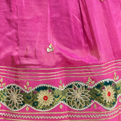 COSMOS TISSUE SILK LEHENGA WITH GHATCHOLA DUPATTA