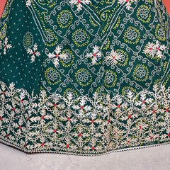 60GM GEORGETTE BHANDHANI GOTA PATTI LEHENGA