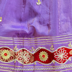 COSMOS TISSUE SILK LEHENGA WITH GHATCHOLA DUPATTA
