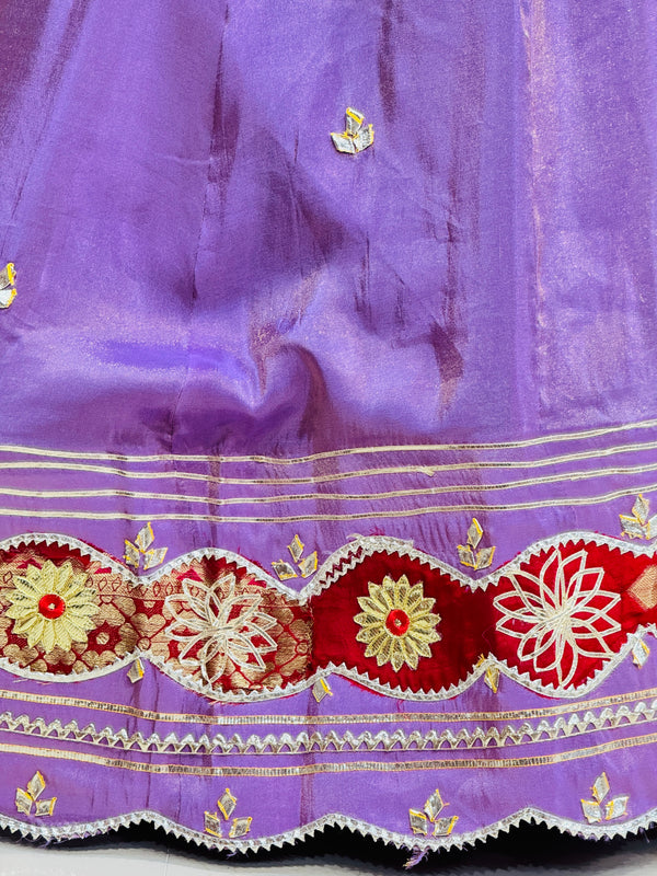 COSMOS TISSUE SILK LEHENGA WITH GHATCHOLA DUPATTA