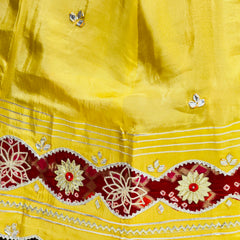 COSMOS TISSUE SILK LEHENGA WITH GHATCHOLA DUPATTA