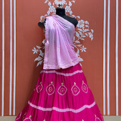 PURE CHINON HANDWORK GOTA PATTI LEHENGA