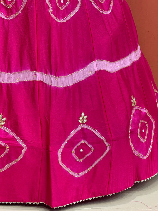 PURE CHINON HANDWORK GOTA PATTI LEHENGA