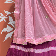 PURE CHINON HANDWORK GOTA PATTI LEHENGA