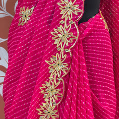MOTHRA LEHERIYA GOTA PATTI SAREE