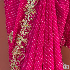MOTHRA LEHERIYA GOTA PATTI SAREE