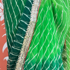 30 GM ROYAL GEORGETTE LEHERIYA GOTA PATTI SAREE
