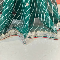 30 GM ROYAL GEORGETTE LEHERIYA GOTA PATTI SAREE