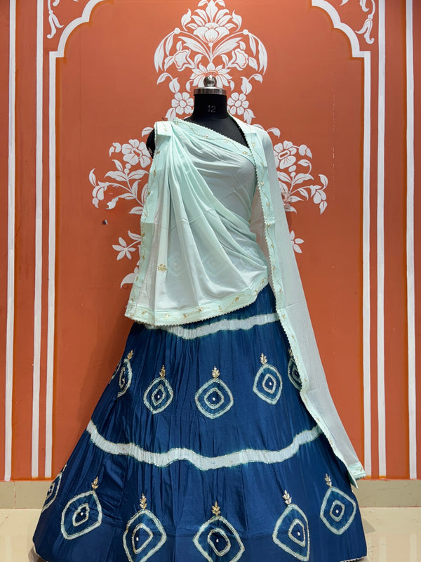 PURE CHINON HANDWORK GOTA PATTI LEHENGA