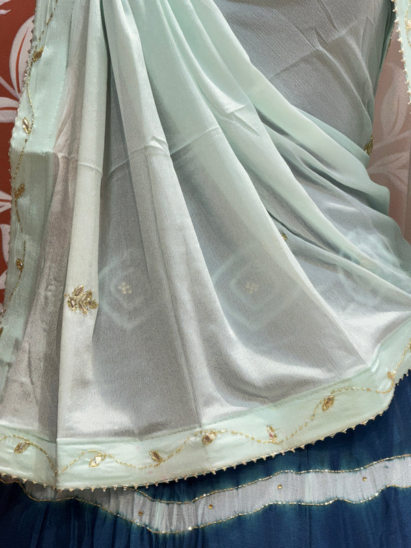 PURE CHINON HANDWORK GOTA PATTI LEHENGA