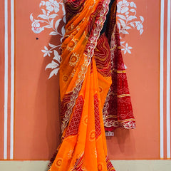 PILAE KI GEORGETTE SAREE