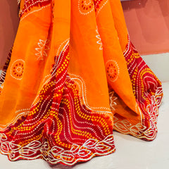PILAE KI GEORGETTE SAREE