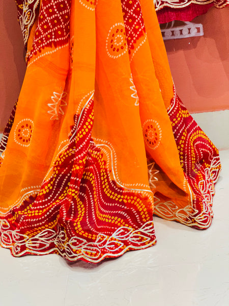 PILAE KI GEORGETTE SAREE