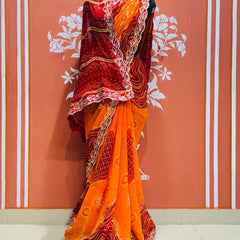 PILAE KI GEORGETTE SAREE
