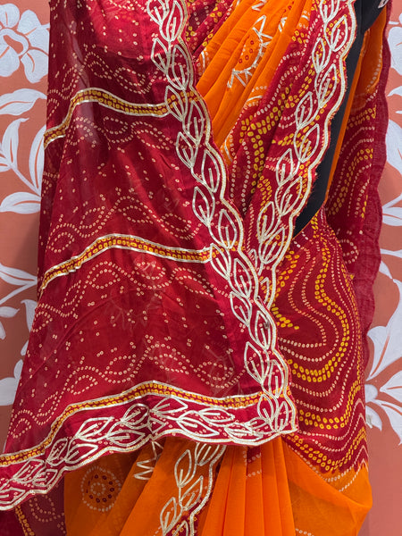 PILAE KI GEORGETTE SAREE
