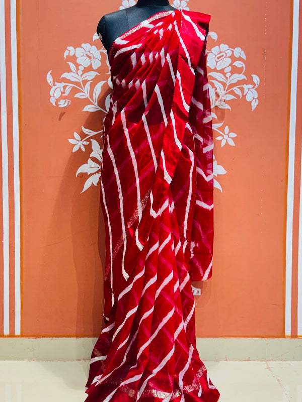 PURE VISCOS GEORGETTE LEHERIYA SAREE