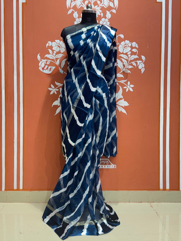 PURE VISCOS GEORGETTE LEHERIYA SAREE