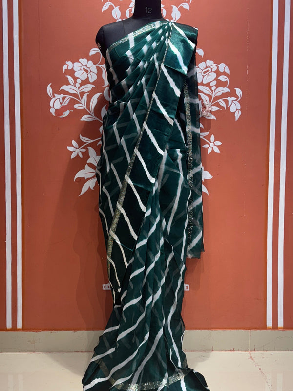 PURE VISCOS GEORGETTE LEHERIYA SAREE