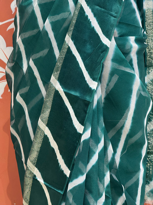 PURE VISCOS GEORGETTE LEHERIYA SAREE