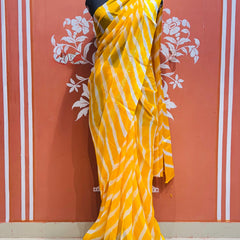 PURE VISCOS GEORGETTE LEHERIYA SAREE