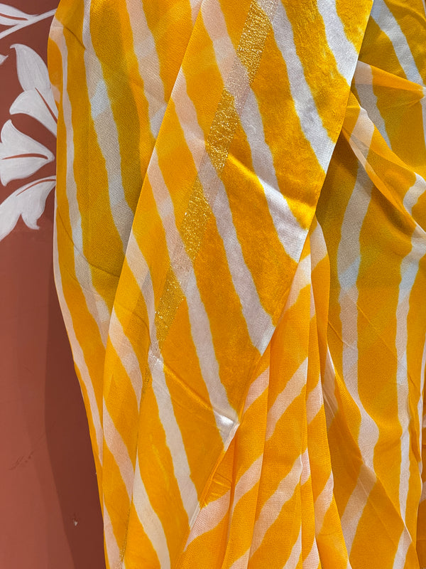 PURE VISCOS GEORGETTE LEHERIYA SAREE
