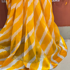 PURE VISCOS GEORGETTE LEHERIYA SAREE