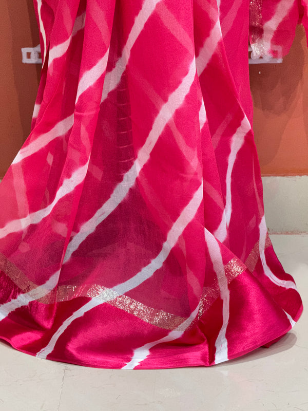 PURE VISCOS GEORGETTE LEHERIYA SAREE