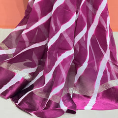 PURE VISCOS GEORGETTE LEHERIYA SAREE