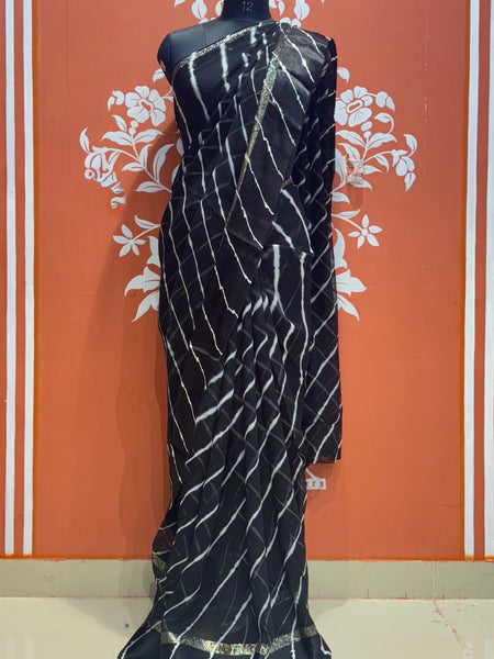 PURE VISCOS GEORGETTE LEHERIYA SAREE