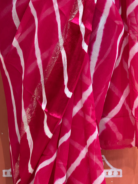 PURE VISCOS GEORGETTE LEHERIYA SAREE