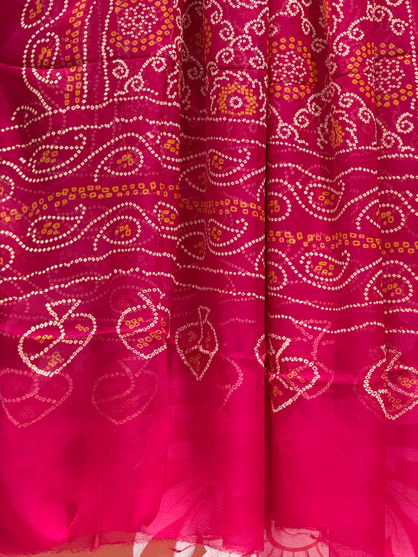 PURE CHIFFON BHANDEJ DUPATTA