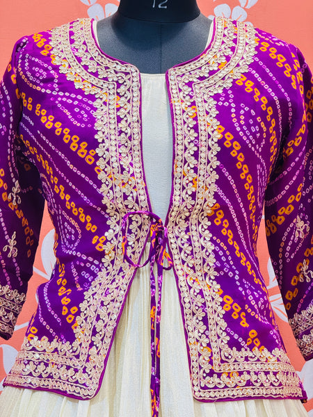 COSMOS TISSUE GOWN WITH JACKET INDO WESTERN