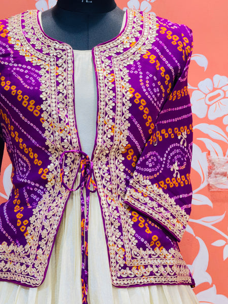 COSMOS TISSUE GOWN WITH JACKET INDO WESTERN