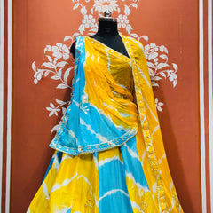 CHINON GOTA PATTI DOUBLE SHADE LEHENGA