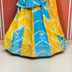 CHINON GOTA PATTI DOUBLE SHADE LEHENGA