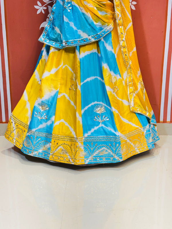 CHINON GOTA PATTI DOUBLE SHADE LEHENGA