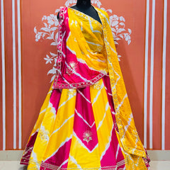 CHINON GOTA PATTI DOUBLE SHADE LEHENGA