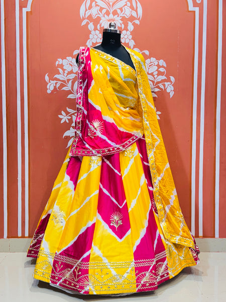 CHINON GOTA PATTI DOUBLE SHADE LEHENGA