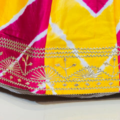 CHINON GOTA PATTI DOUBLE SHADE LEHENGA