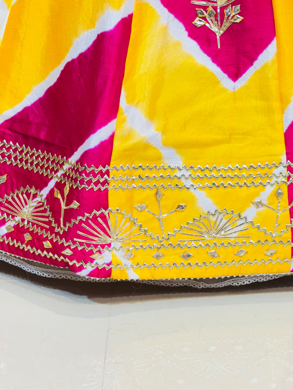 CHINON GOTA PATTI DOUBLE SHADE LEHENGA