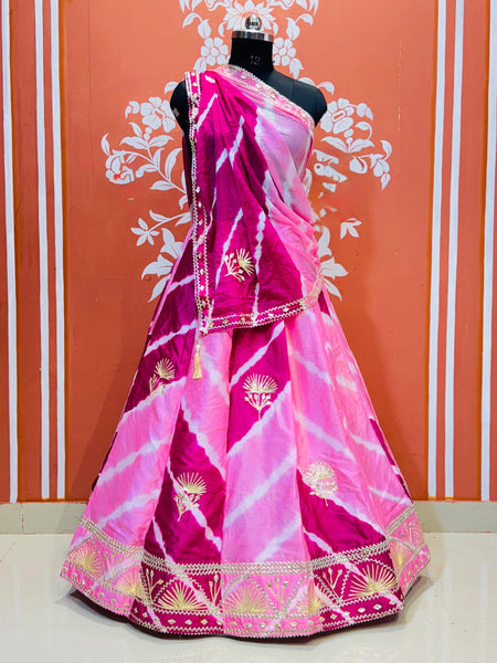 CHINON GOTA PATTI DOUBLE SHADE LEHENGA