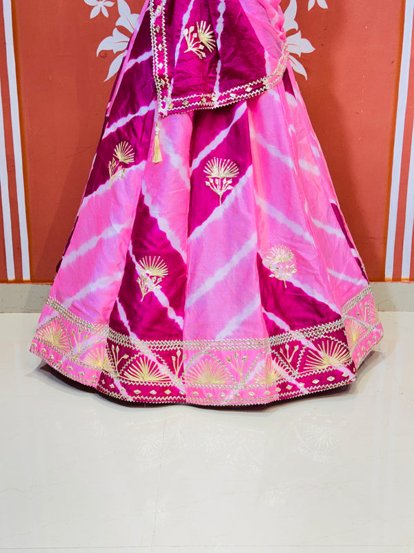 CHINON GOTA PATTI DOUBLE SHADE LEHENGA