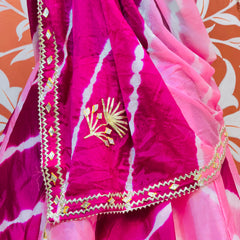 CHINON GOTA PATTI DOUBLE SHADE LEHENGA