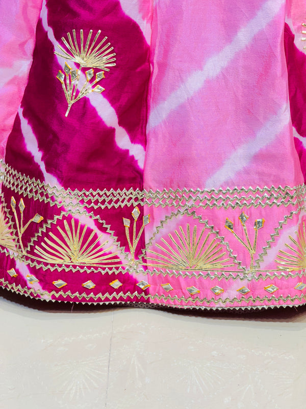 CHINON GOTA PATTI DOUBLE SHADE LEHENGA
