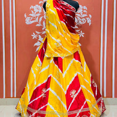 CHINON GOTA PATTI DOUBLE SHADE LEHENGA