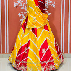 CHINON GOTA PATTI DOUBLE SHADE LEHENGA