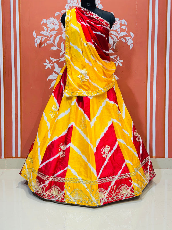CHINON GOTA PATTI DOUBLE SHADE LEHENGA